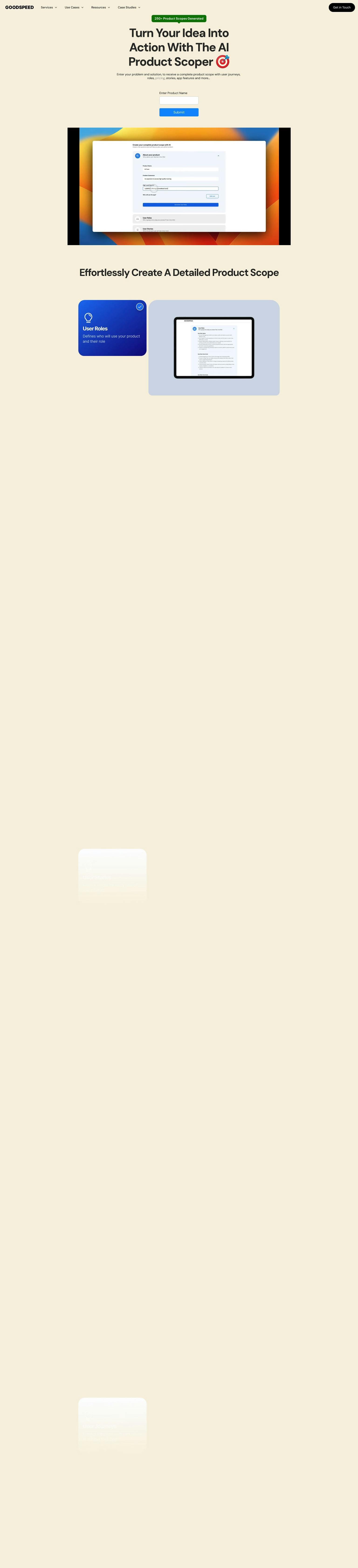 Screenshot of Product Scoper by GOODSPEED