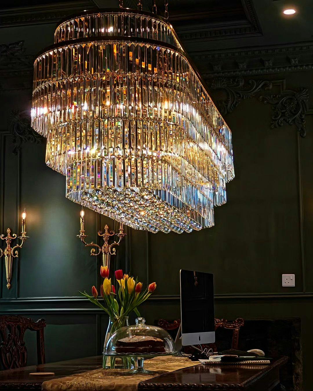 luxury chandelier at the gorgeous clinic