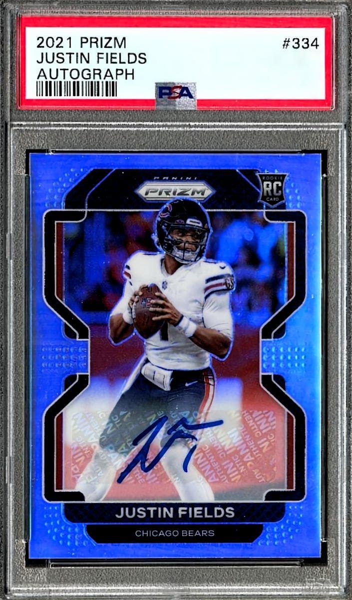 Justin Fields 2021 PANINI DONRUSS RATED ROOKIE RC #253 CHICAGO BEARS!