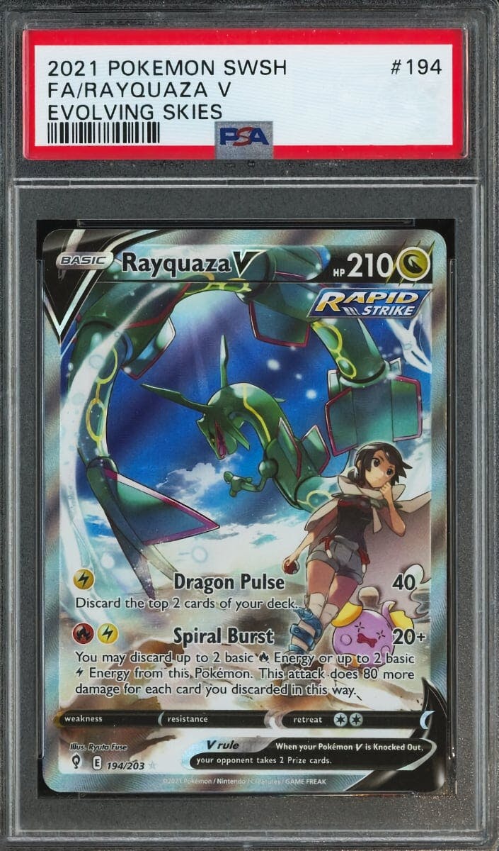 2021 Rayquaza Vmax climax PSA 10