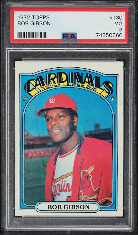1965 Topps Bob Gibson St Louis Cardinals Baseball Card #320