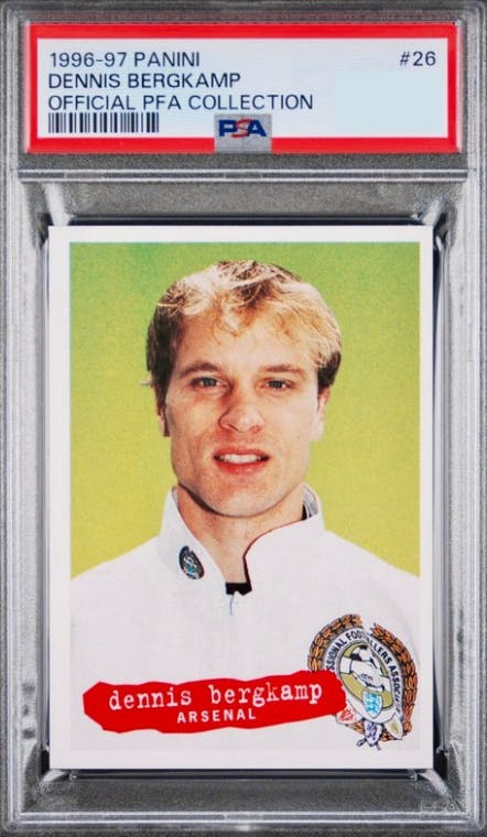Card Prices | Dennis Bergkamp 1996 Panini Official PFA Collection 