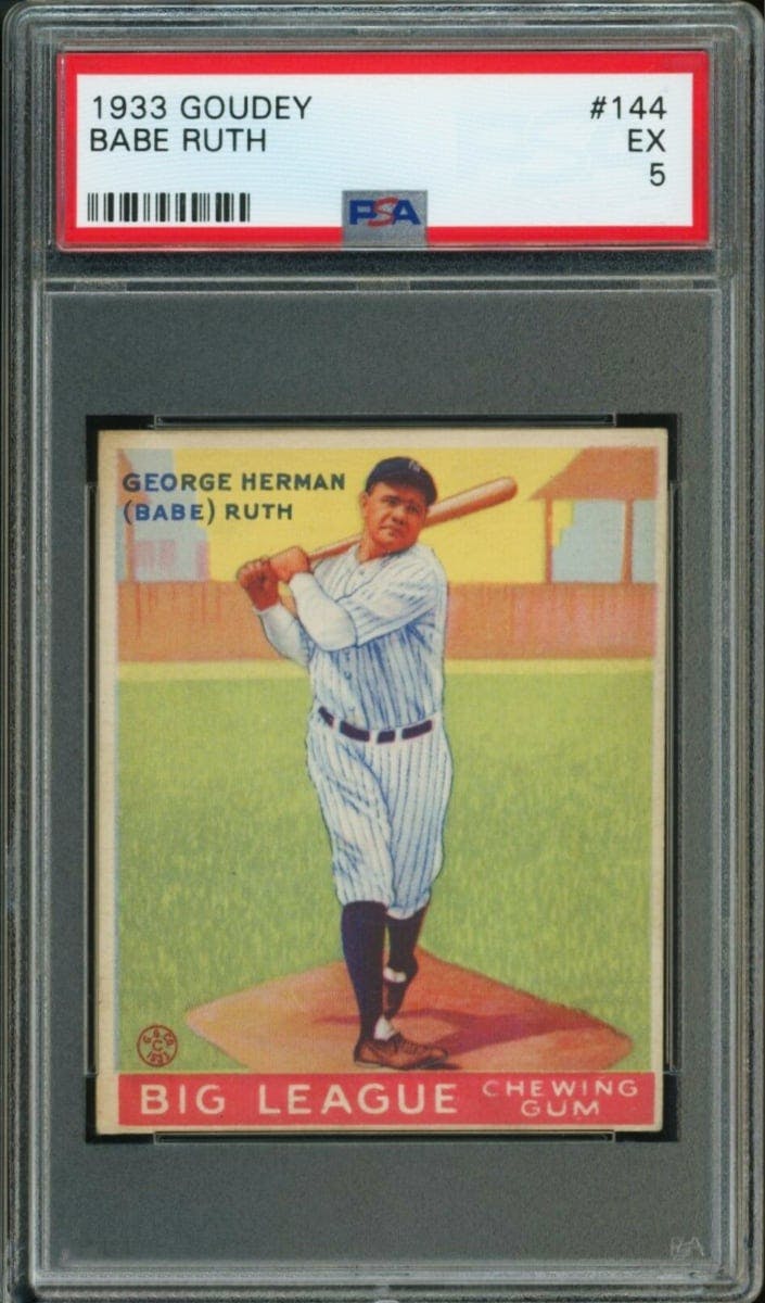 1933 Goudey #144 Babe Ruth New York Yankees Baseball Card