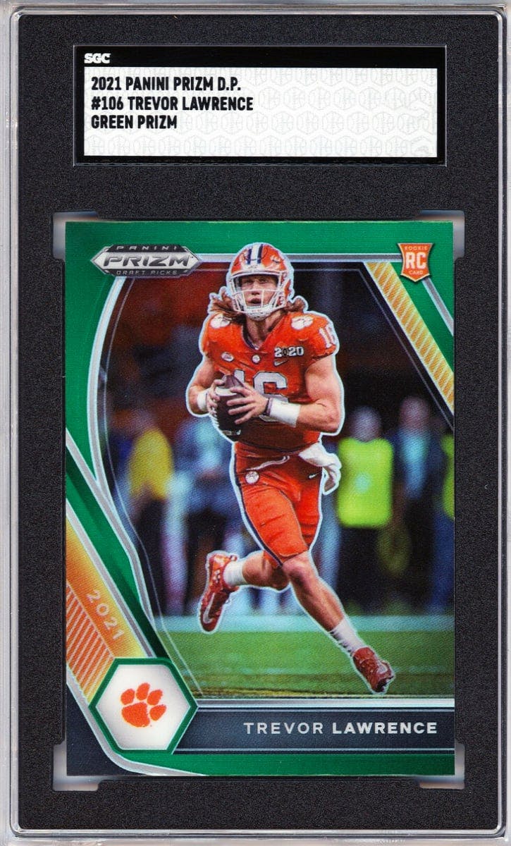 2021 Prizm Draft Picks Trevor Lawrence Green Prizm Jacksonville Jaguars