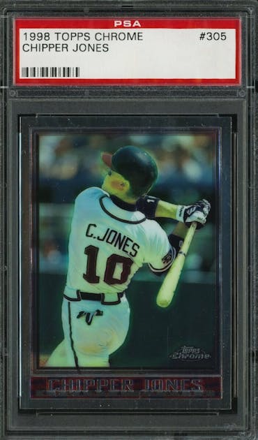1998 Chipper Jones Fleer Baseball Card PSA 8