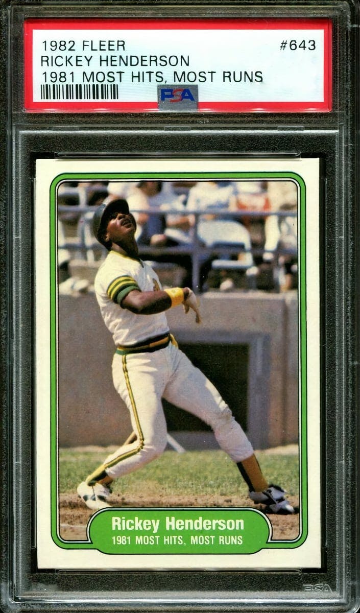 1983 Donruss Rickey Henderson #35 Oakland Athletics