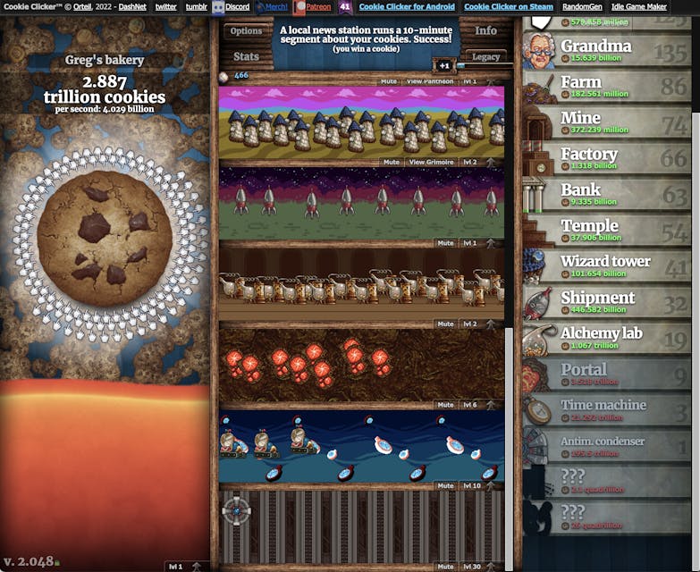 Cookie Clicker as an NFT game