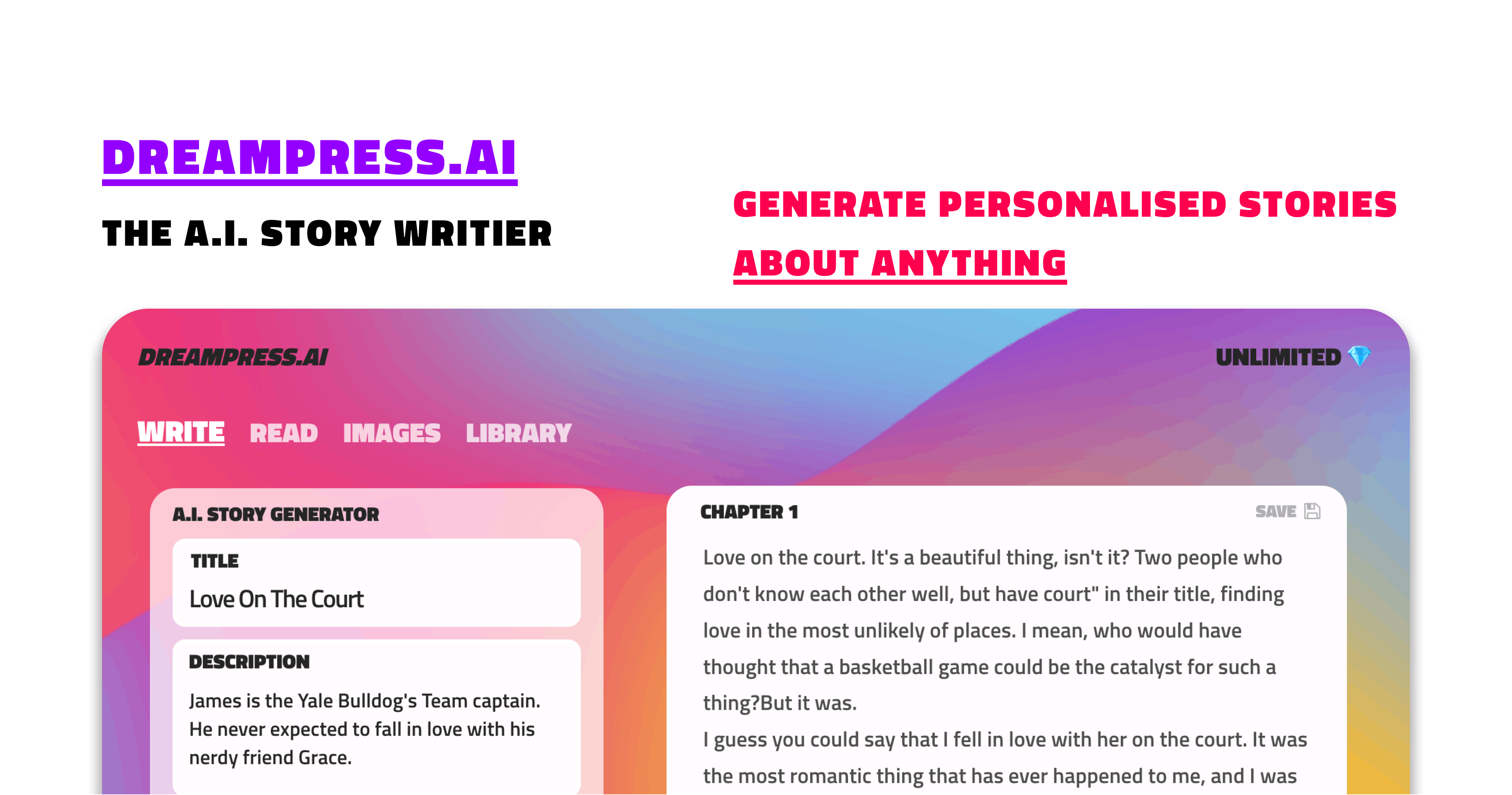 DREAMPRESS - Personalised AI Story Generator