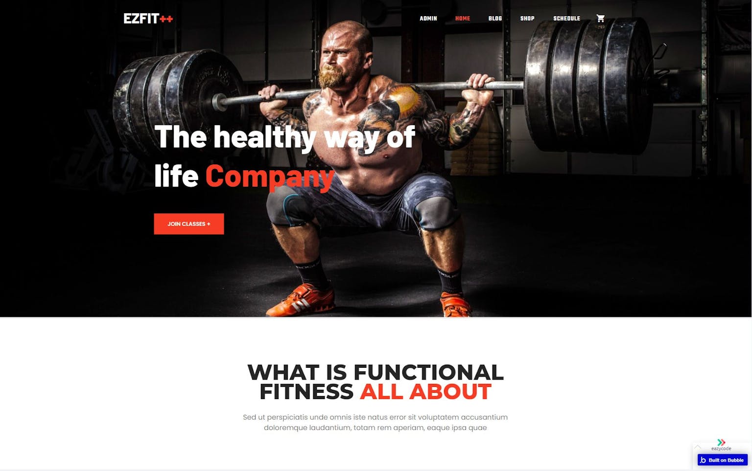 Ez Fitness Club Template Bubble Template by  - no code