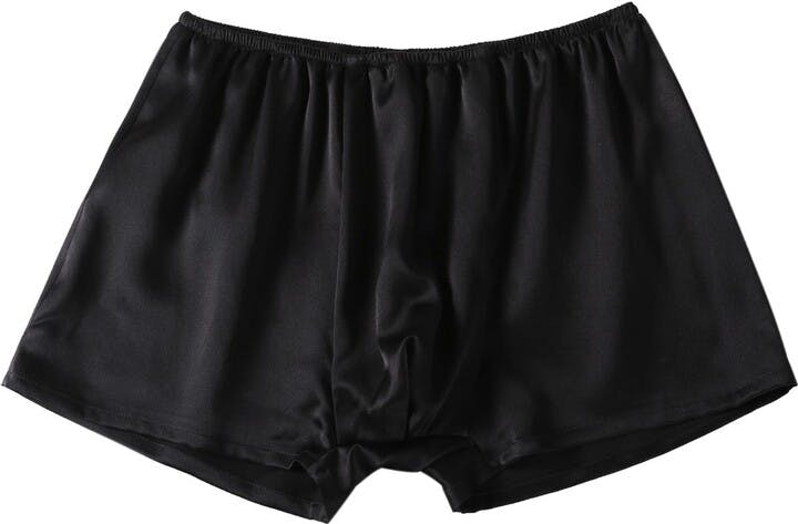 Mens Boxer Shorts Woburn Pure Silk Black