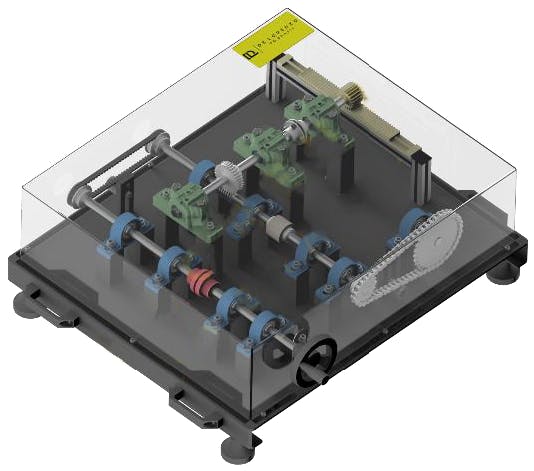 DIDACTIC SYSTEM FOR STUDY AND TRAINING IN TRANSMISSION ELEMENTS AND MECHANICAL COUPLING training systems