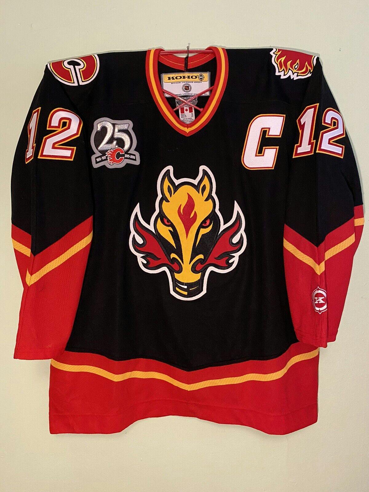 NWT Calgary Flames BLASTY Alternate Adidas Jersey Blank Size 50