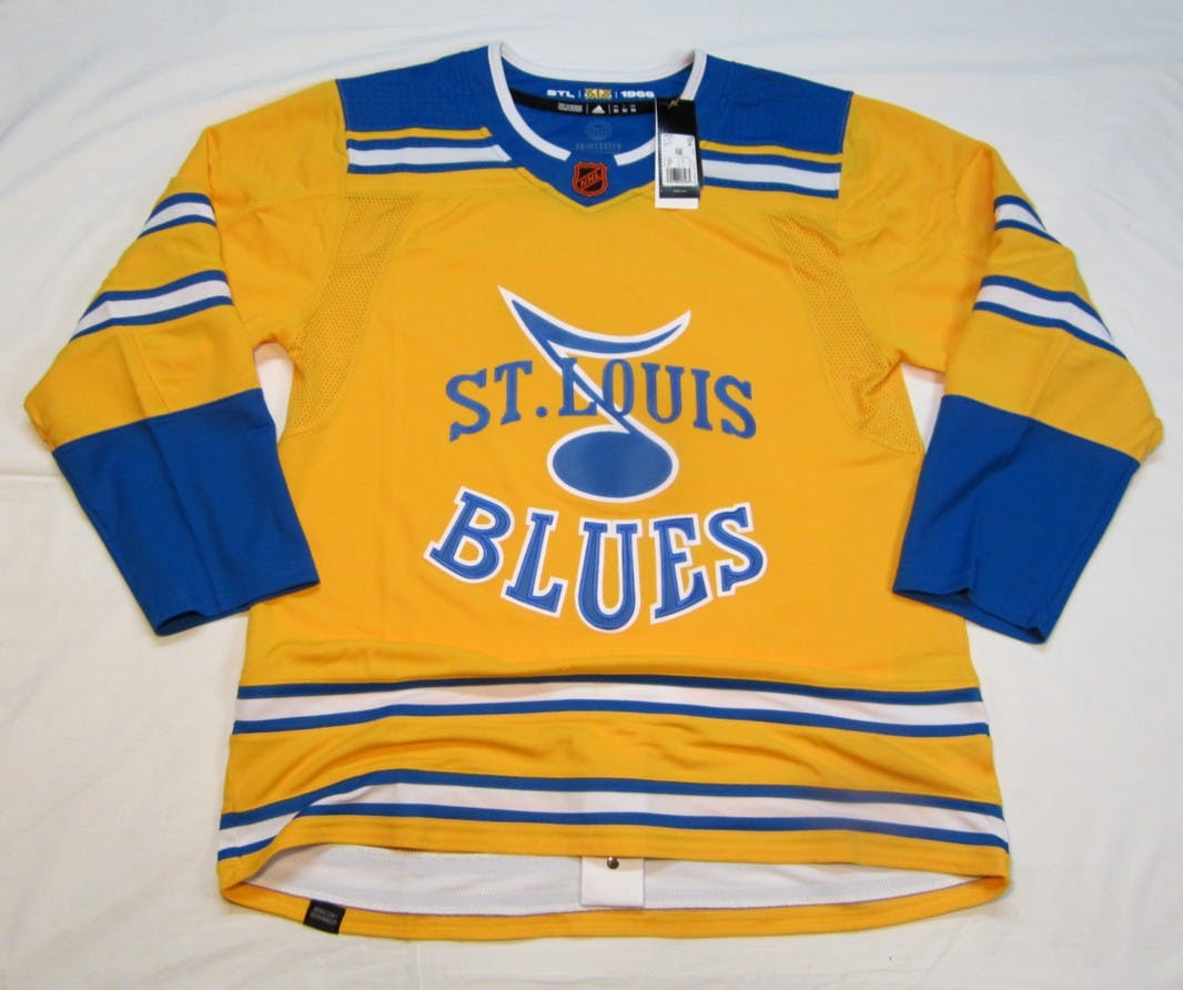 O'REILLY ST LOUIS BLUES AUTHENTIC ADIDAS REVERSE RETRO HOCKEY JERSEY SIZE  46