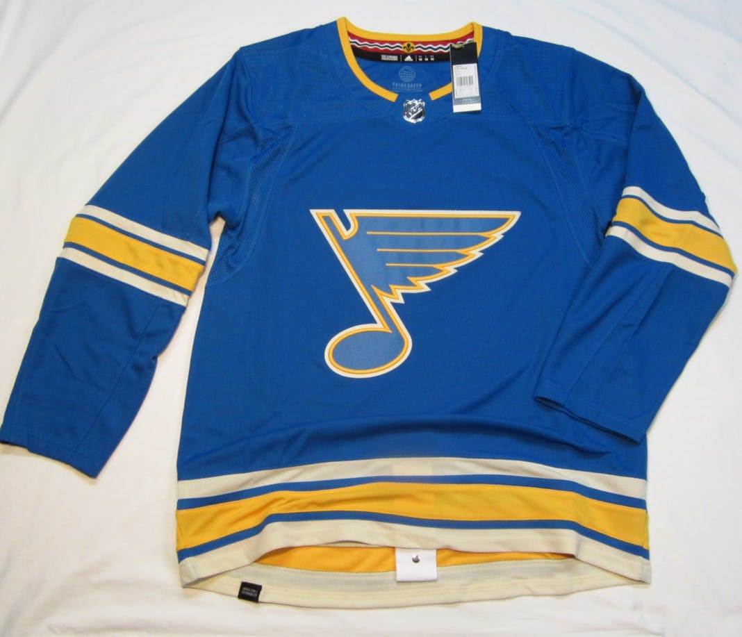 St Louis Blues Adidas Primegreen Authentic NHL Hockey Jersey / Home / S/46