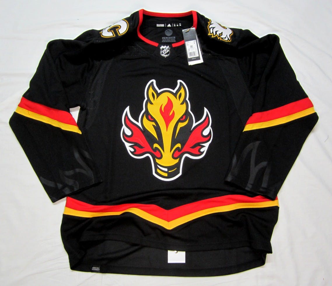 **MiC** NWT Adidas Calgary Flames GIORDANO Road Jersey Sz 52 | SidelineSwap