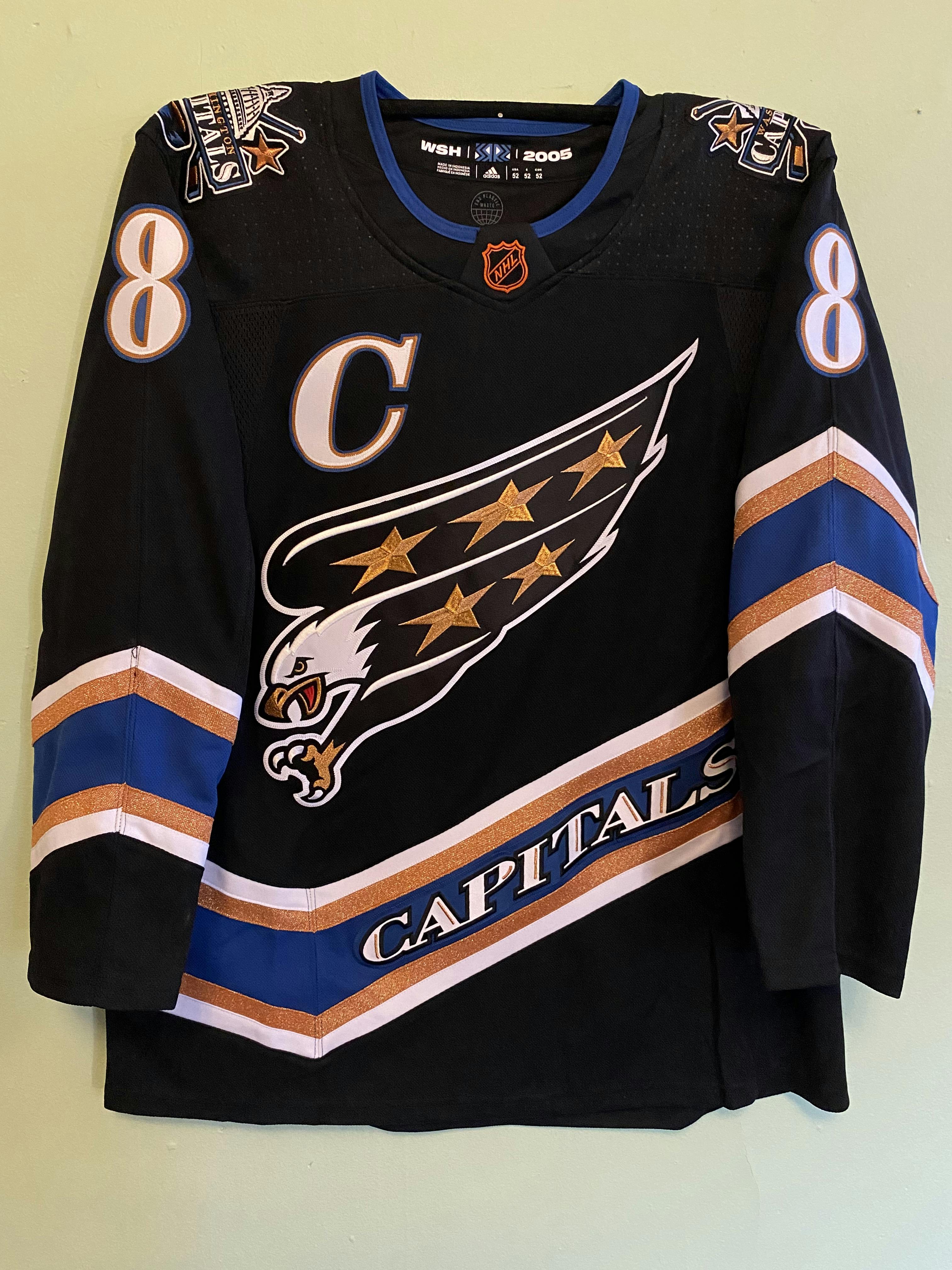 NEW* Alex Ovechkin Reverse Retro Washington Capitols NHL Jersey Size L 52