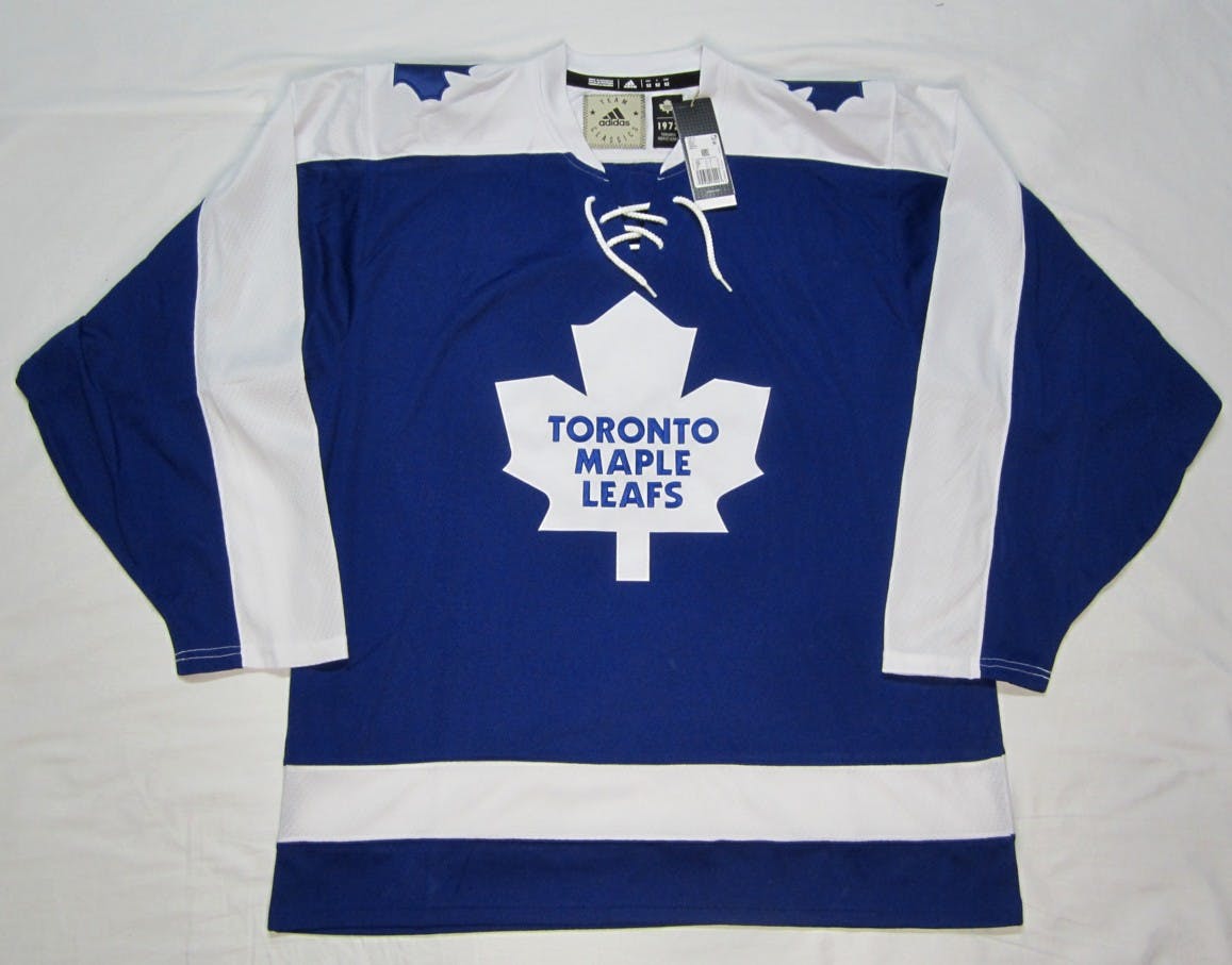 adidas Maple Leafs Authentic Reverse Retro Wordmark Jersey - Blue