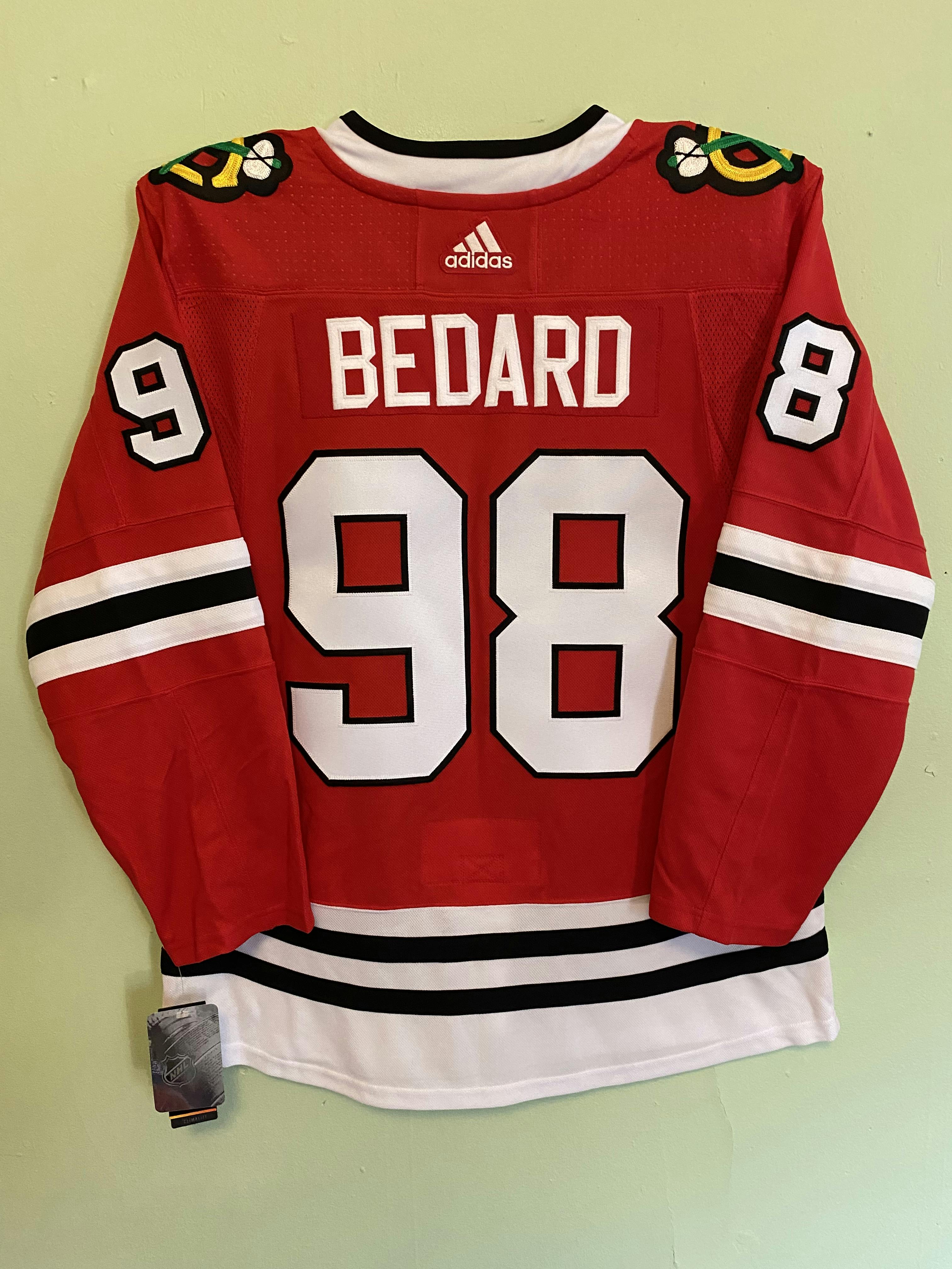 Large Connor Bedard #98 Chicago Blackhawks Adidas NHL home Jersey 52 NEW  w/TAGS