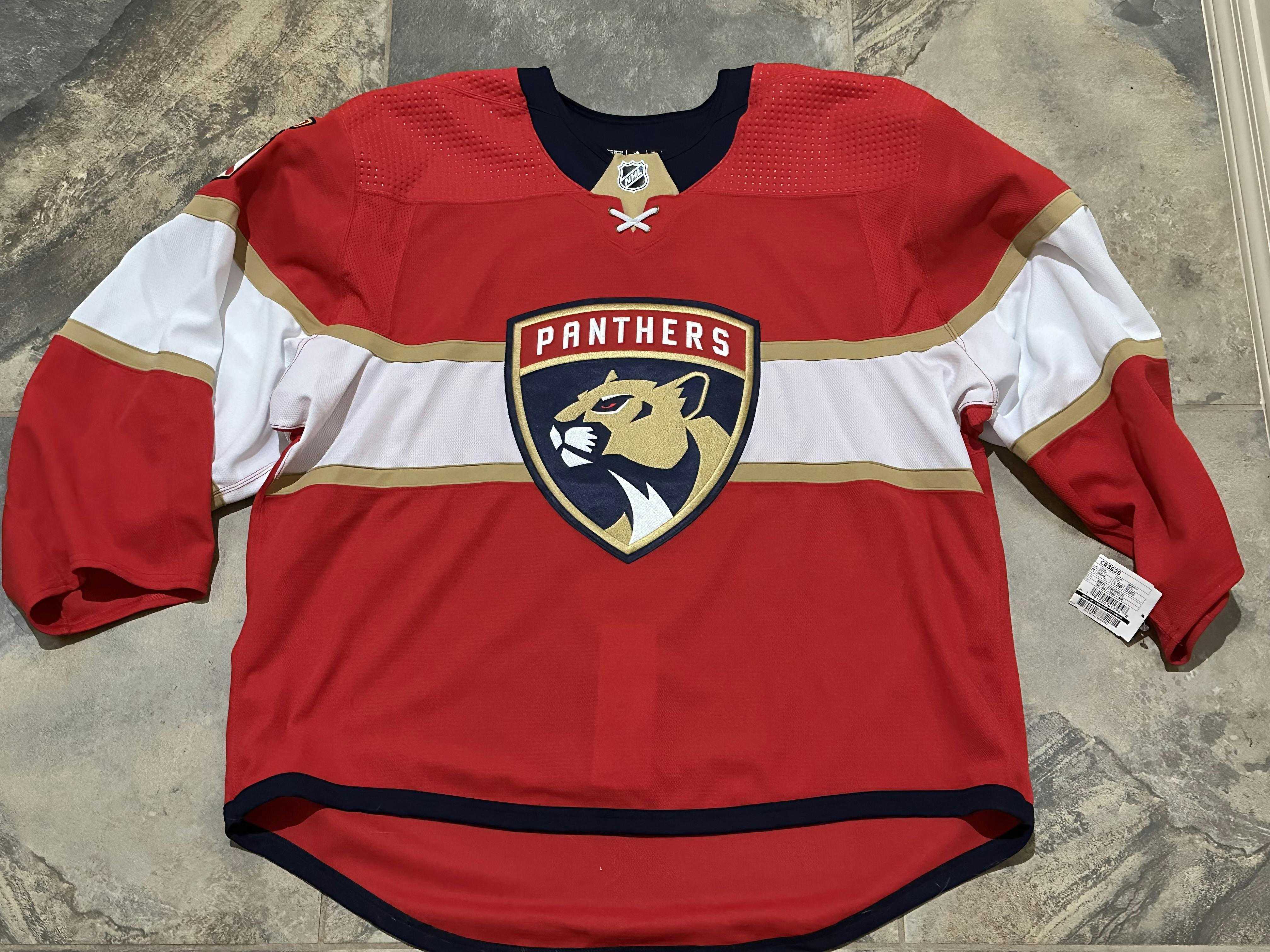 Florida Panthers Primegreen Authentic Adidas Home Red Jersey (Stanley Cup  Special)