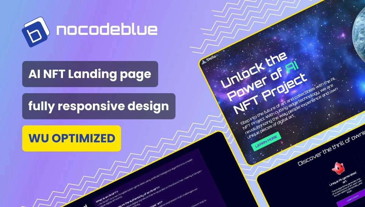 WU Optimized - AI NFT Landing template preview