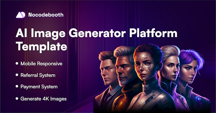 Nocodebooth AI Image Generator template preview