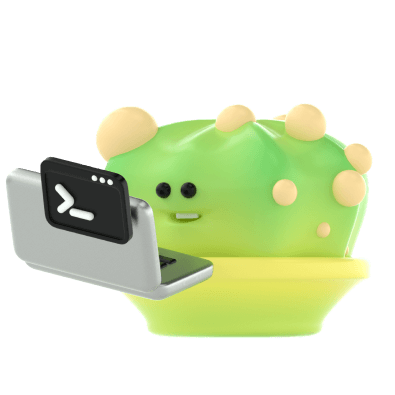 homework bot online Caktus using a small laptop with a command prompt stuck to the outside of the laptop.