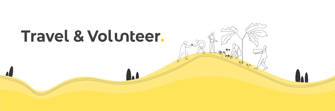 Ilustraton for volunteer tourism platform in india