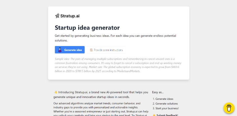 Ai Business Ideas Generator: Innovative AI Startups