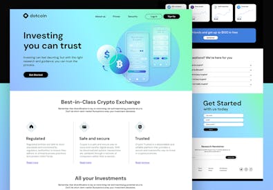 Cryptocurrency Landing Page Main Image