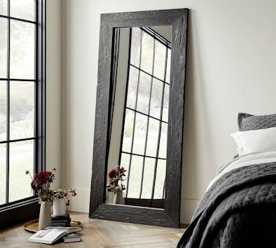 Pottery Barn Bozeman Mango Wood Floor Mirror Bozeman Mango Wood Floor Mirror