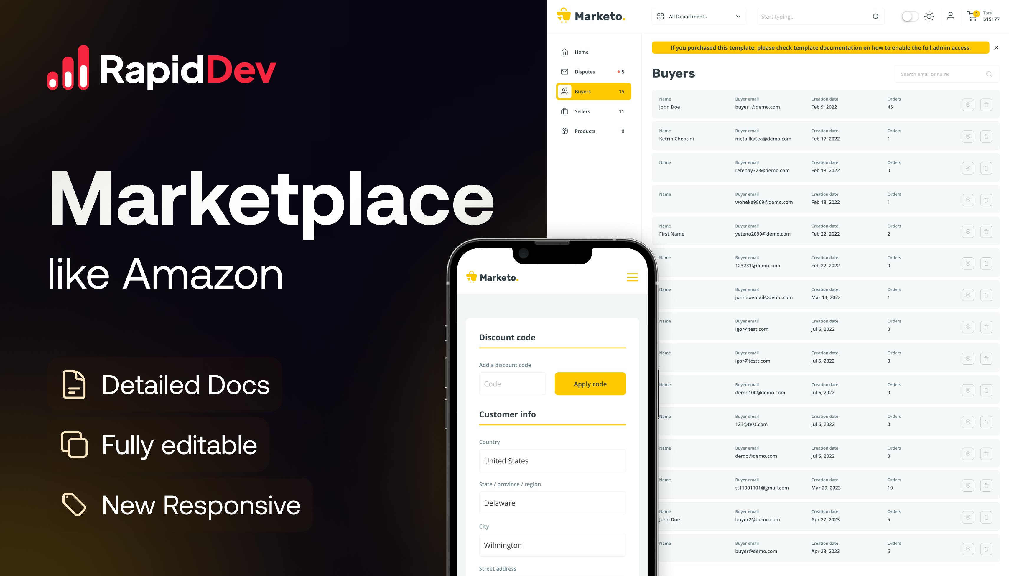 Amazon like Marketplace app Template Bubble