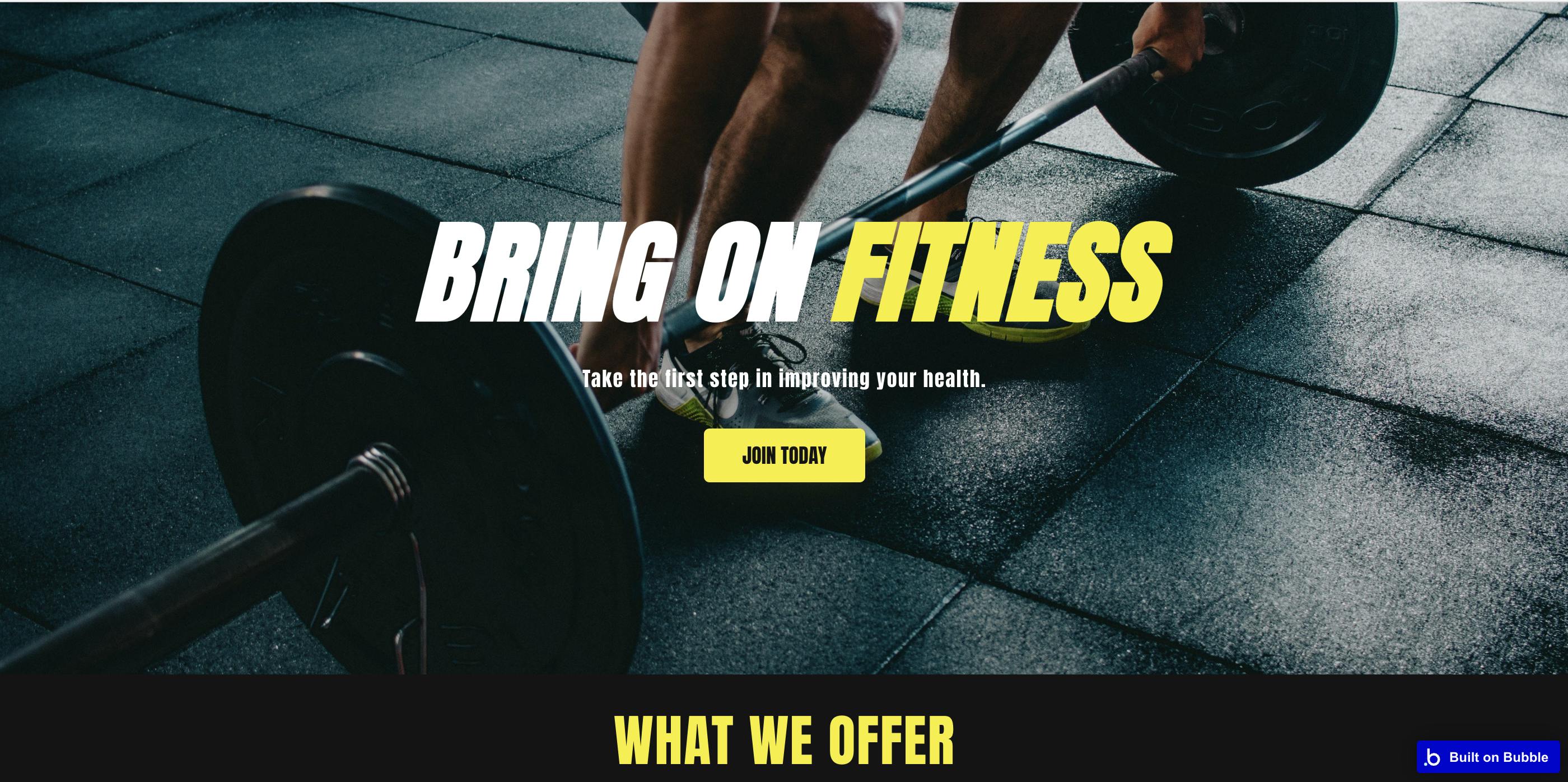 Fitness & Gym Landing Page Template