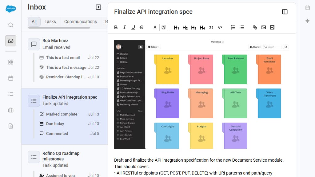 Screenshot of the Salesforce project.