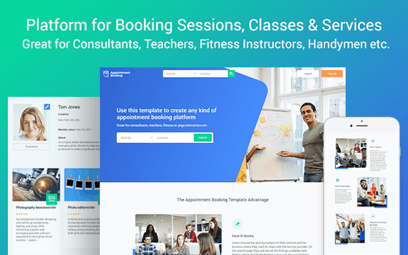 bookings appointments template bubble