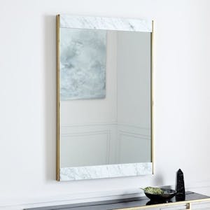 Marble and Brass Wall Mirror Marble and Brass Wall Mirror