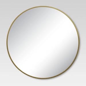 Round Decorative Wall Mirror in Brass Round Decorative Wall Mirror in Brass