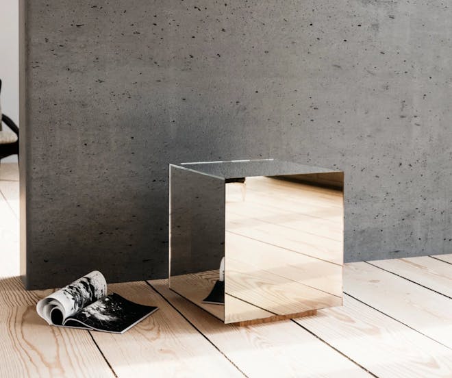 Golden Mirrored Nightstand Golden Mirrored Nightstand