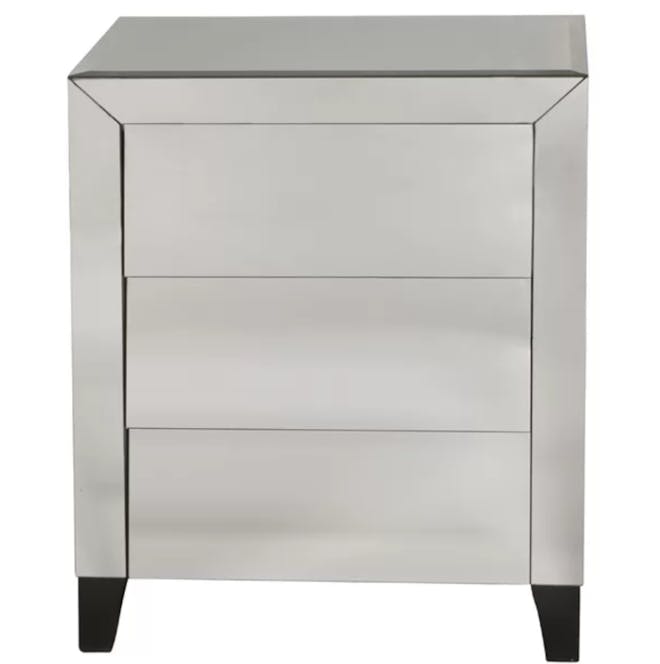 McCollough Mirrored Louver 3 Drawer Accent Chest McCollough Mirrored Louver 3 Drawer Accent Chest