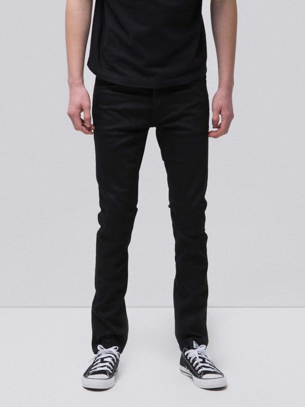 nudie jeans, dry denim, raw denim, selvedge denim, black denim