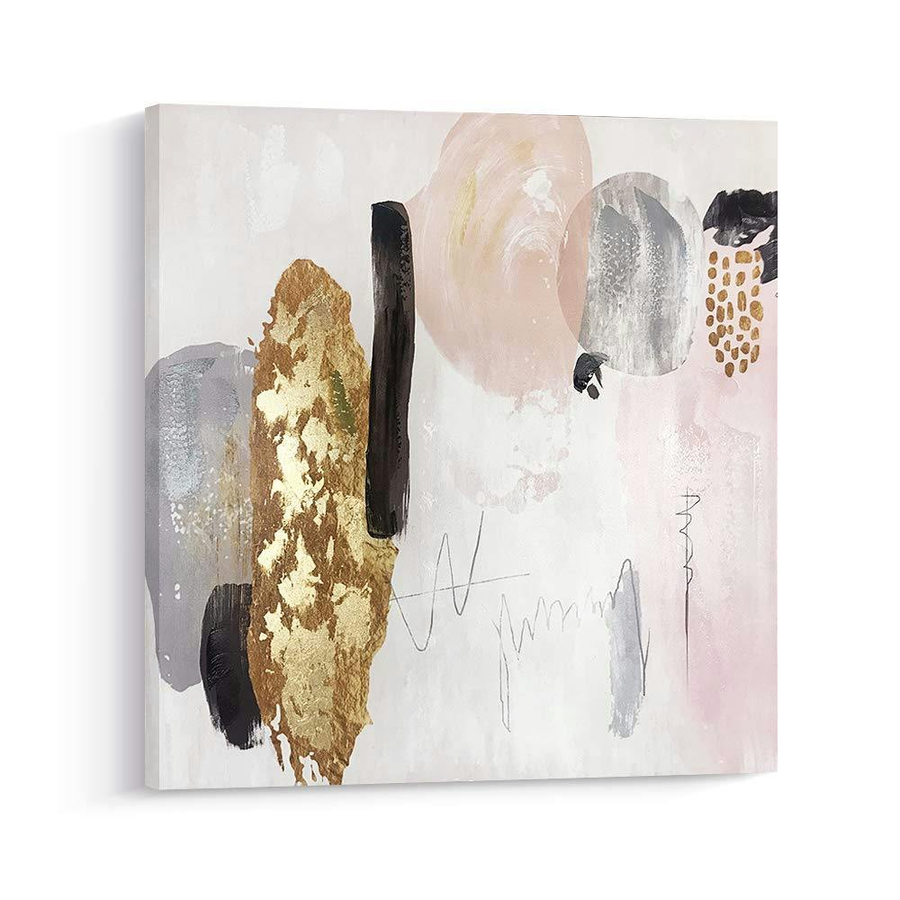 Contemporary Pink and Gold Painting by Pi Art Amazon Wall Art