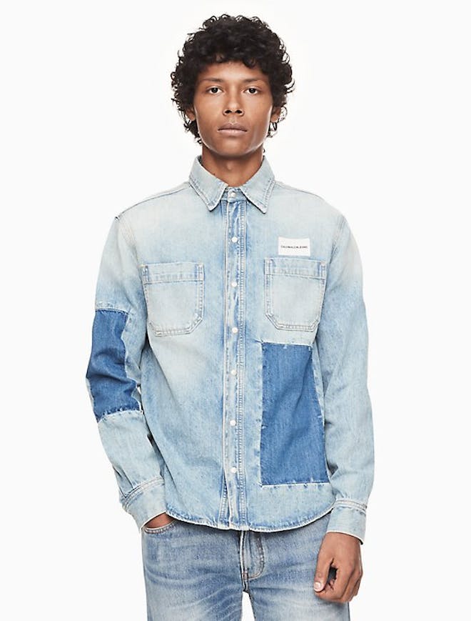 Patched Denim Utility Shirt Patched Denim Utility Shirt