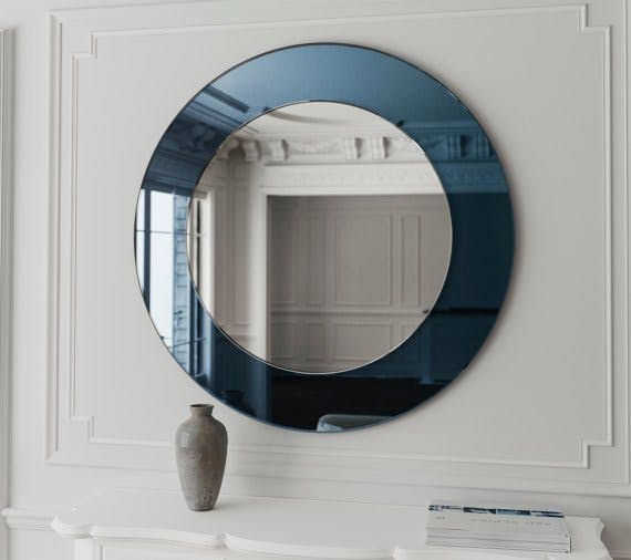 Dark blue mirror