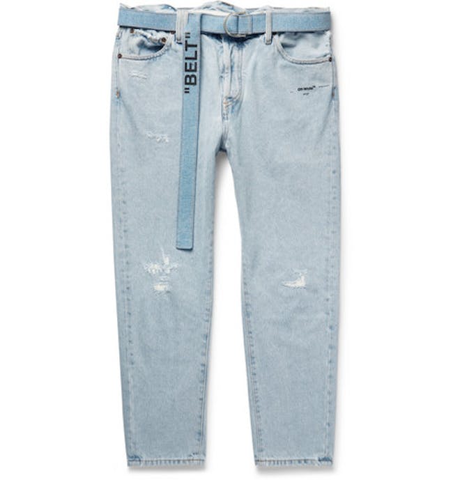 Tapered Belted Jeans Tapered Belted Jeans