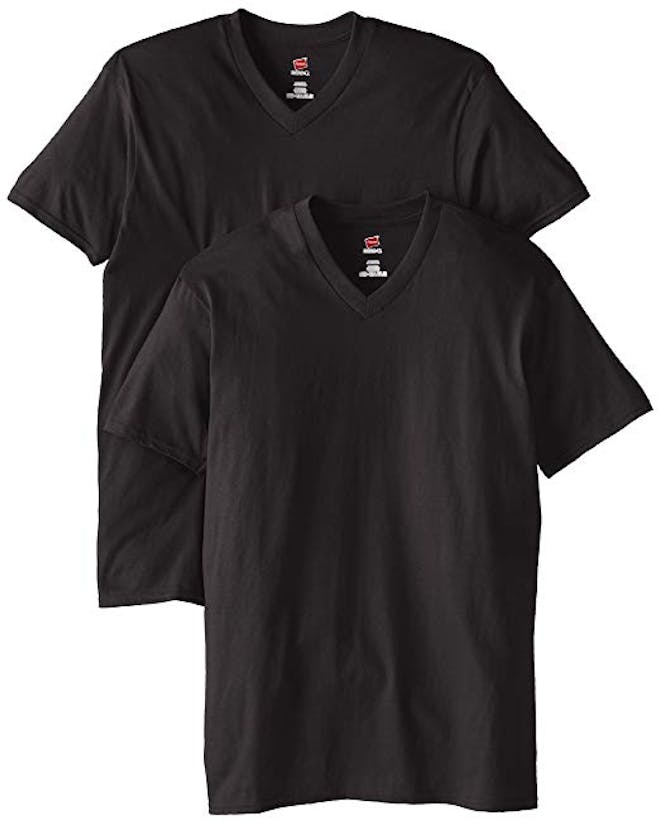V neck Black T shirt