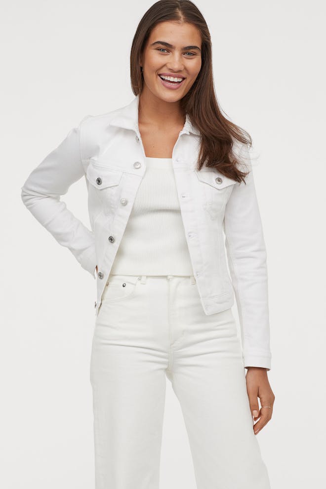 Ladies white denim jacket Ladies white denim jacket