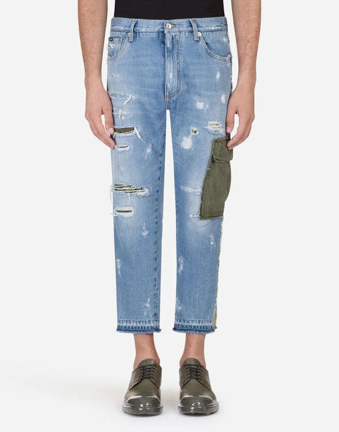 Loose Fit Jeans With Patch Loose Fit Jeans With Patch