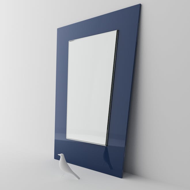 The Audrey modern blue mirror