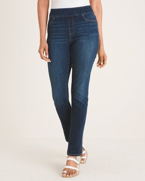 best pull on denim jeggings