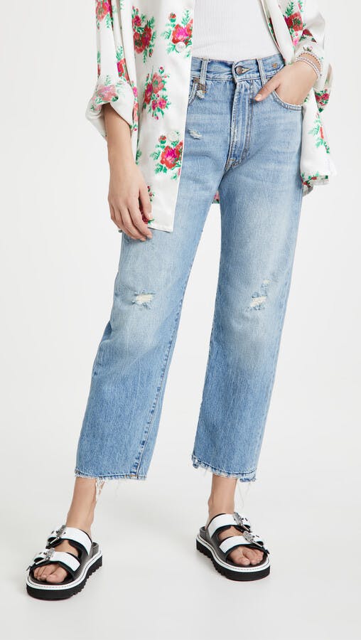 R13 Crossover Cuffed Jeans - Bergdorf Goodman