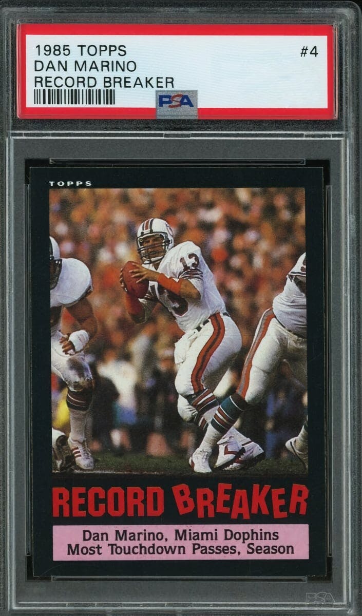 Card Prices | Dan Marino 1985 Topps Record Breaker Football #4